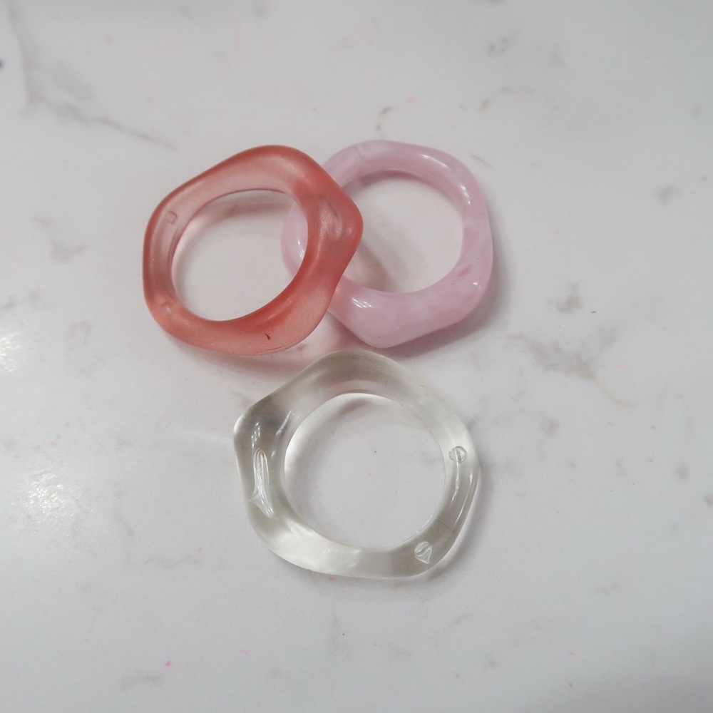 3pc chunky resin rings